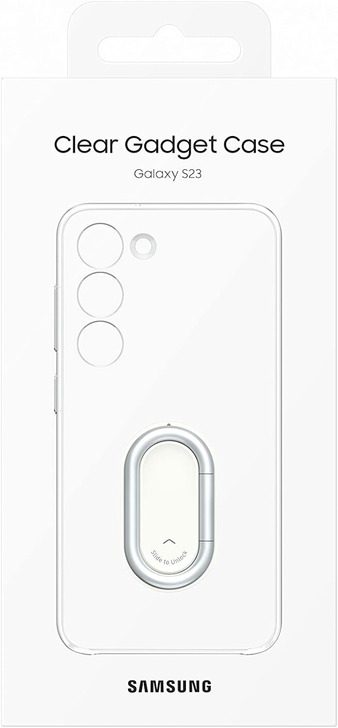 Samsung Clear Gadget Smartphone Case EF-XS911 für Galaxy S23, Handy-Hülle, Standfuss, Durchsichtig,