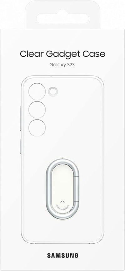 Samsung Clear Gadget Smartphone Case EF-XS911 für Galaxy S23, Handy-Hülle, Standfuss, Durchsichtig,