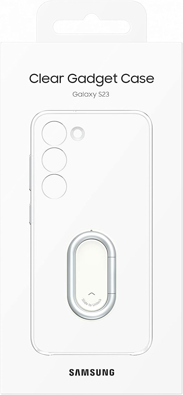 Samsung Clear Gadget Smartphone Case EF-XS911 für Galaxy S23, Handy-Hülle, Standfuss, Durchsichtig,