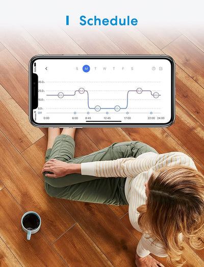 Meross Smart Elektrische Thermostat, Fussbodenheizung WLAN Raumthermostat kompatibel mit HomeKit, Al