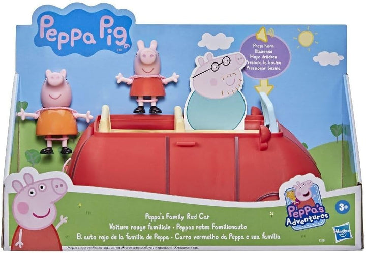 Peppa Pig Peppas rotes Familienauto mit Sprach- und Soundeffekten, enthält 2 Figuren, Vorschulspielz