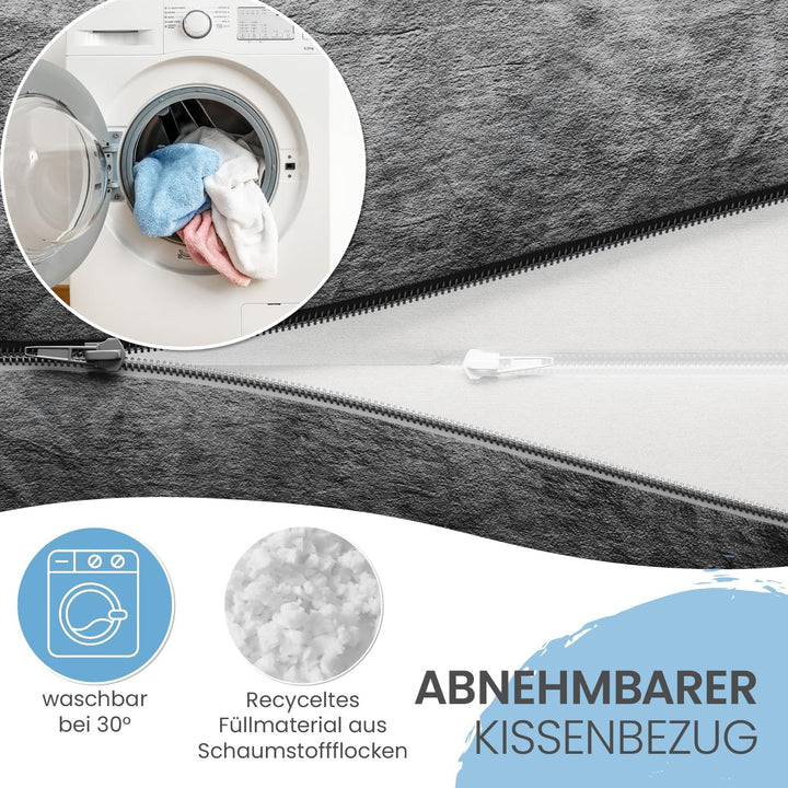 maxVitalis Rückenkissen, Lesekissen für Bett und Sofa mit Armlehnen und Abnehmbarer Nackenrolle – Id