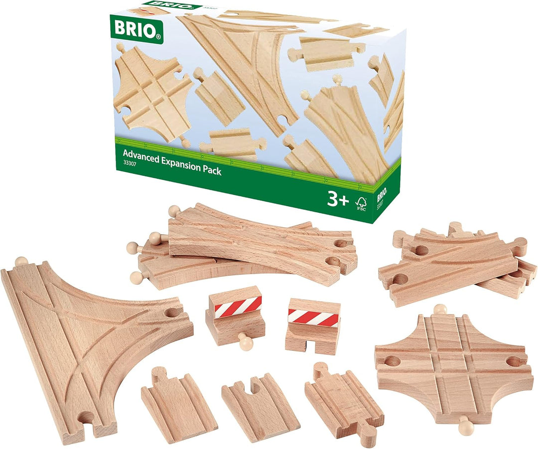 BRIO World 33772 Grosses Schienensortiment 50 Teile - Schienen Set für die BRIO Eisenbahn - Kleinkin