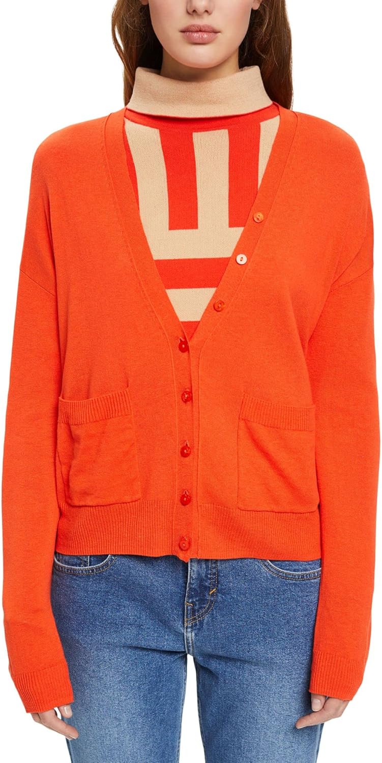 ESPRIT Damen 023ee1i305 Strickjacke