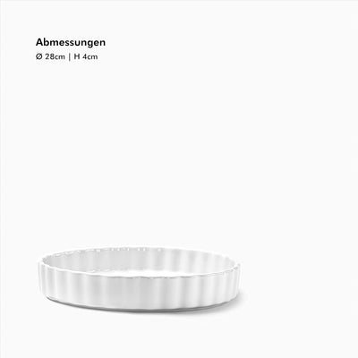 KIVY Tarte & Quicheform Keramik 28cm - Antihaftbeschichtete Tarteform 28 cm rund - Tarteform Keramik