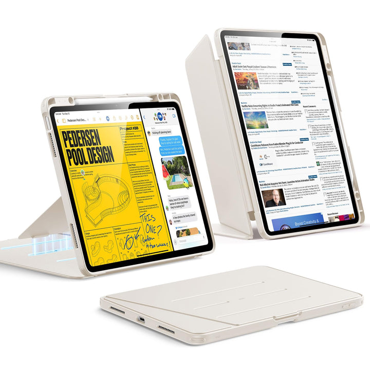ESR Hülle für iPad Air 13 Zoll (2026/2025/2024) M4/M3/M2, Vertikale Stand, Mehrere Standwinkel, Ultr