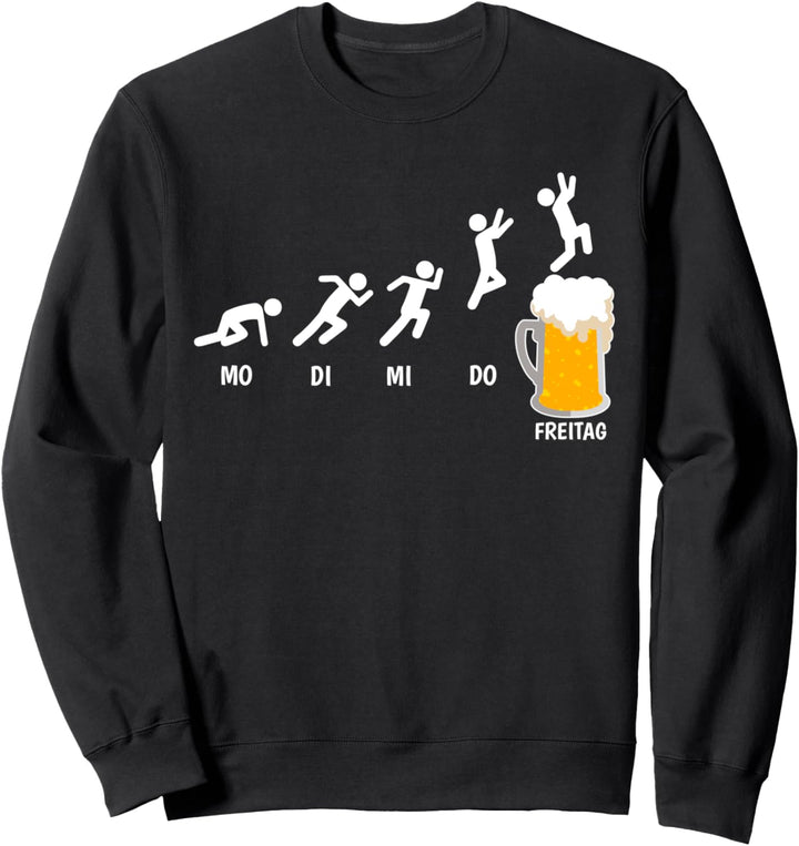Bier Woche Endlich Freitag Wochenende Lustiges Bier Geschenk Sweatshirt