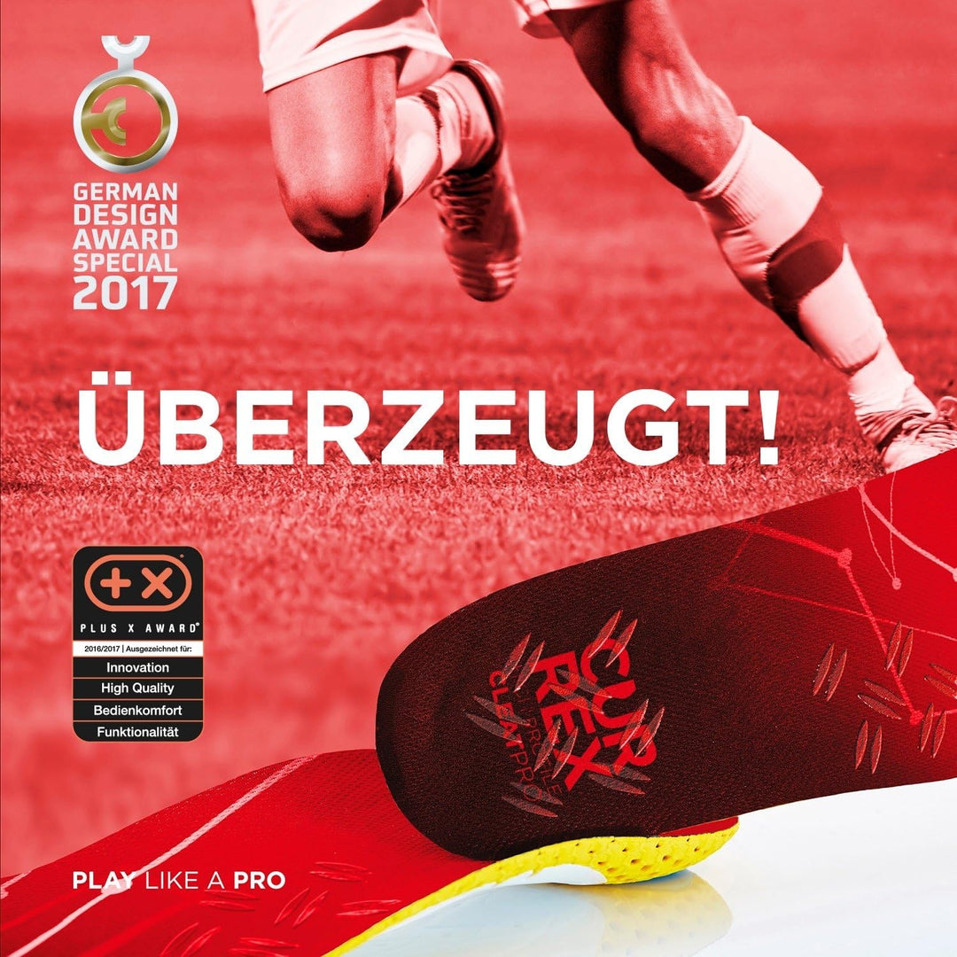 CURREX CleatPro – Einlegesohle für Fussball- und Stollen-Schuhe - Mehr Kontrolle & Stabilität - Kraf