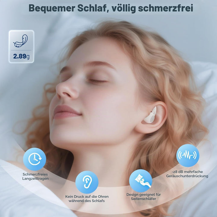 Novonell Snooze Pods Pro, Schlafkopfhörer, Anti Schnarch-Kopfhörer für Seitenschläfer, Novonell Slee