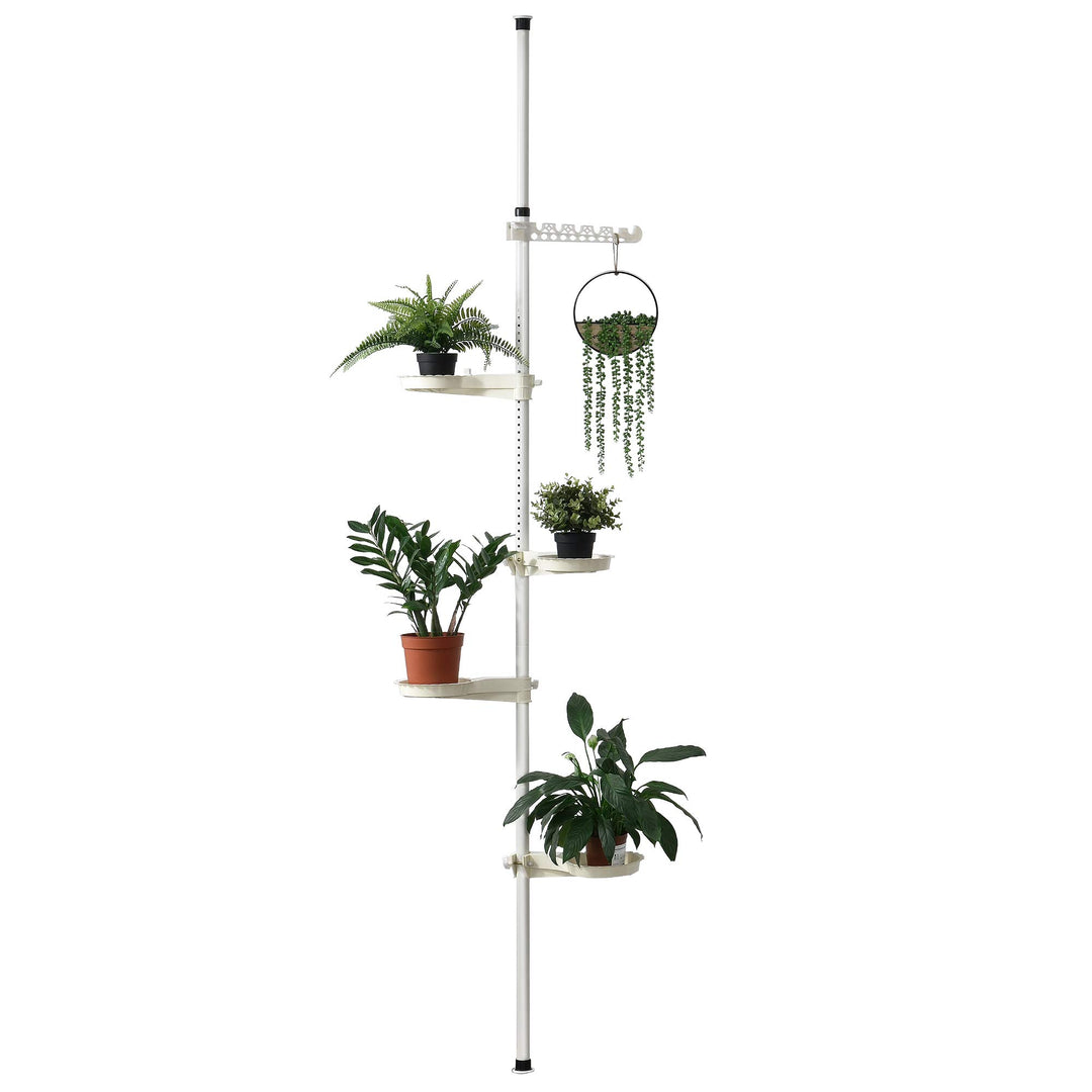 [en.casa] Teleskop Blumenregal 110 - 305 cm - Pflanztreppe Blumentreppe Pflanzenregal Regal bis zu 8