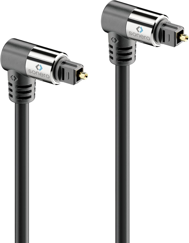 Sonero Optisches Audio Kabel 2x90° 3,0m 2x 90° Stecker 3,00m, 2x 90° Stecker 3,00m
