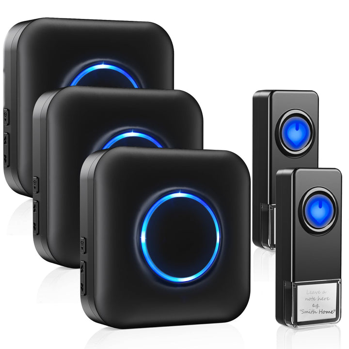 Funk Türklingel, BITIWEND Wasserdicht Kabellose Funkklingel Set, Drahtlose Türklingel 2 Sender und 3