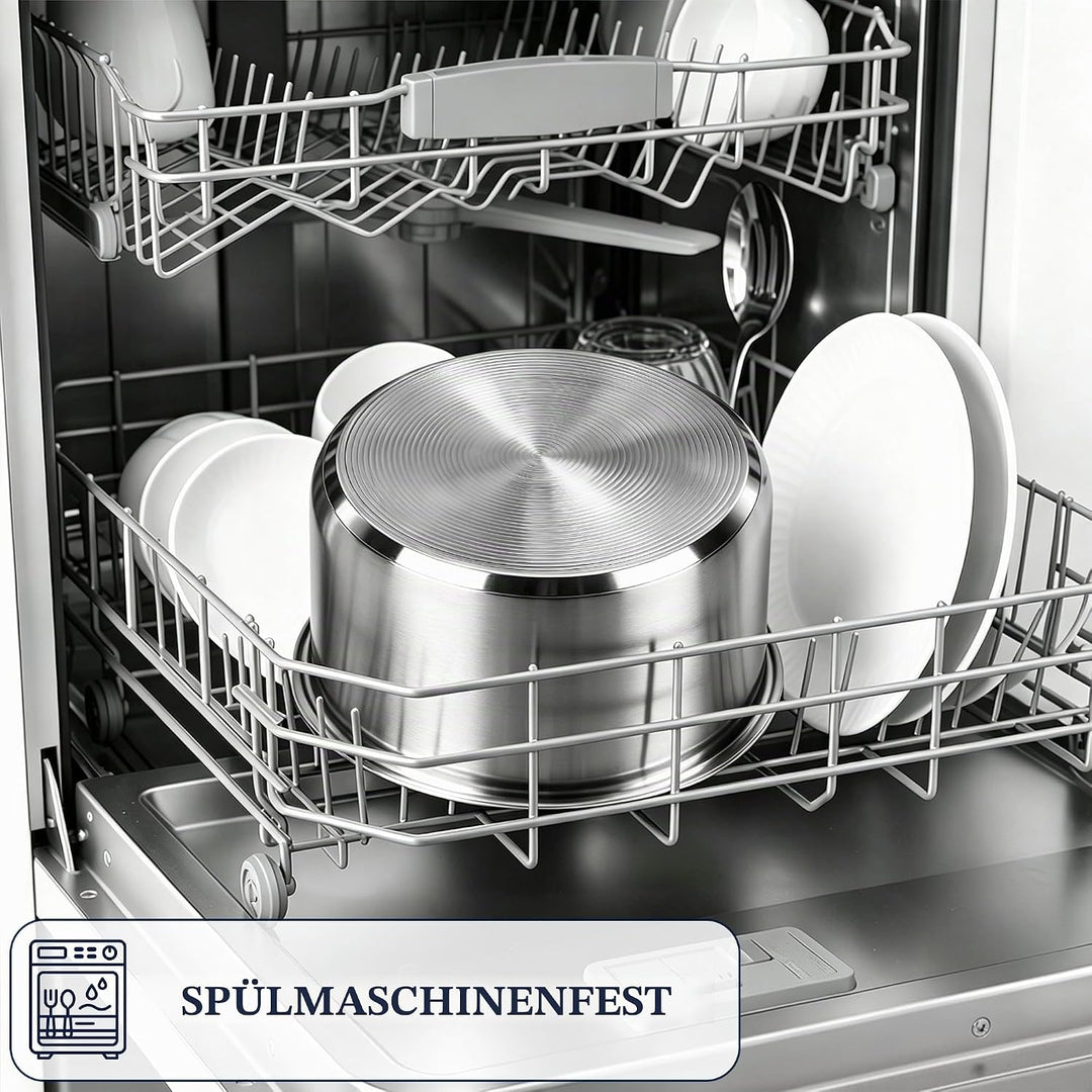 Linkidea Reiskocher Innentopf Ersatz, 304 Edelstahl Schnellkochtopf Topf, Multi-Cooker Ersatz Innens