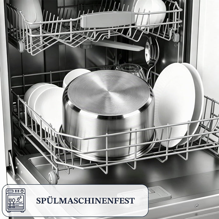 Linkidea Reiskocher Innentopf Ersatz, 304 Edelstahl Schnellkochtopf Topf, Multi-Cooker Ersatz Innens