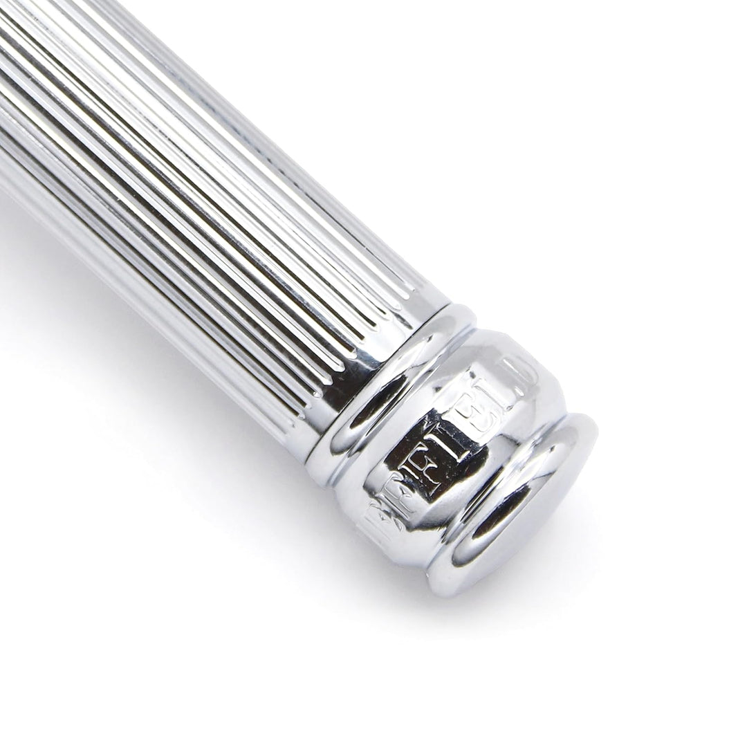 Edwin Jagger Chrome Lined Double Edge Razor - Long Handle by Edwin Jagger