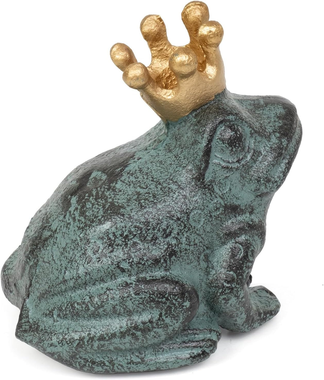 Moritz Deko Figur Frosch grün Garten Froschkönig Krone Märchen Schlüsselversteck für draussen Gussei