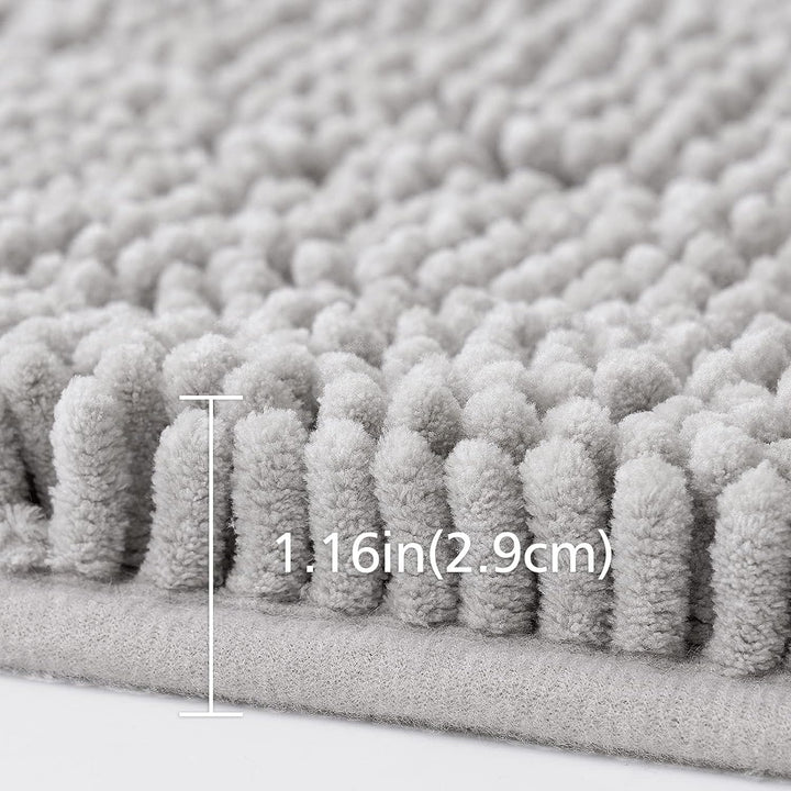 MIULEE 70x120cm Chenille Badematte rutschfest Badvorleger Badteppich rutschfest Waschbar Absorbieren