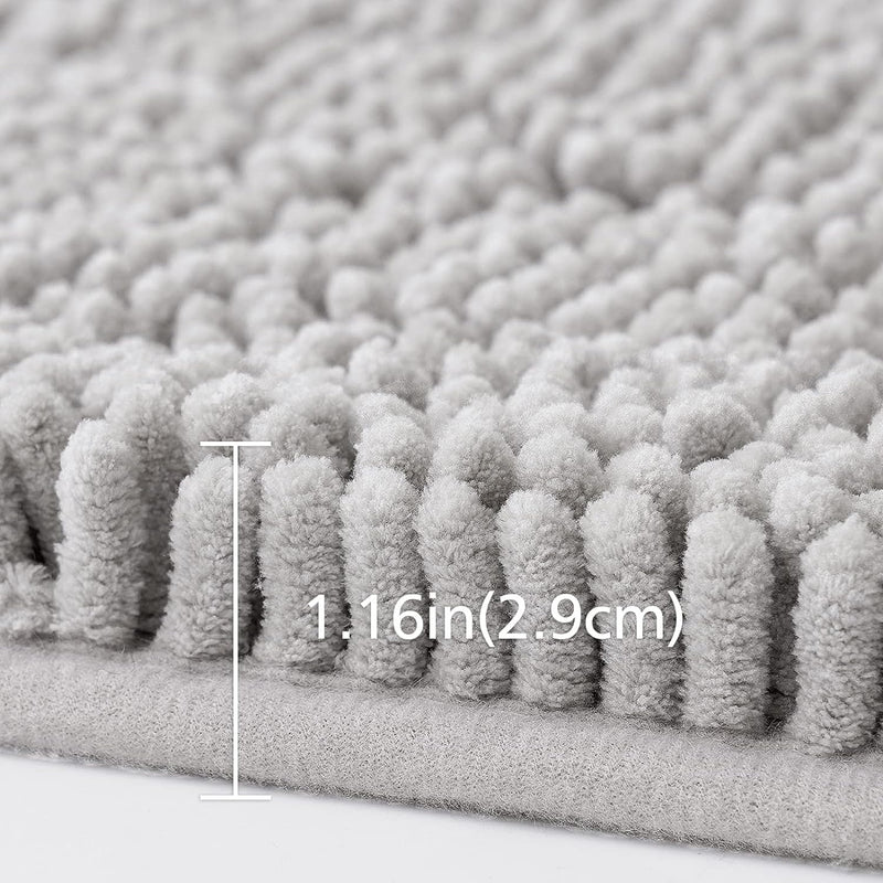 MIULEE 60x90cm Chenille Badematte rutschfest Badvorleger Badteppich rutschfest Waschbar Absorbierend