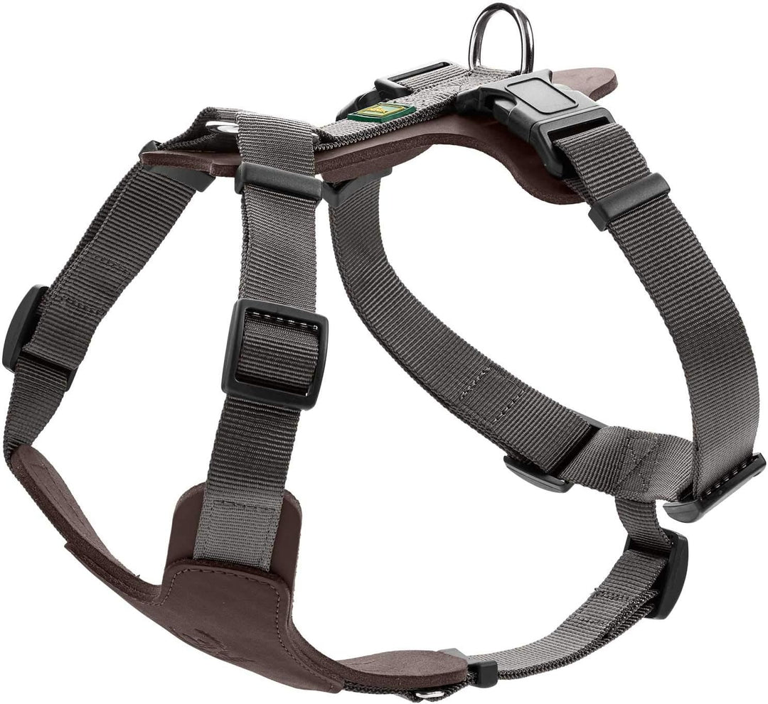 HUNTER AALBORG MIXED Hundegeschirr, XS-S, dunkelbraun/grau dunkelbraun/grau 38 - 51 cm, dunkelbraun/