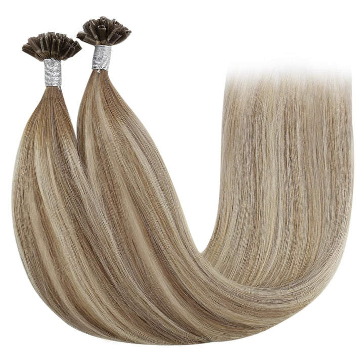 YoungSee Bonding Extensions Echthaar Ombre Extensions Echthaar Bondings 1g 35cm Hair Extensions Bond