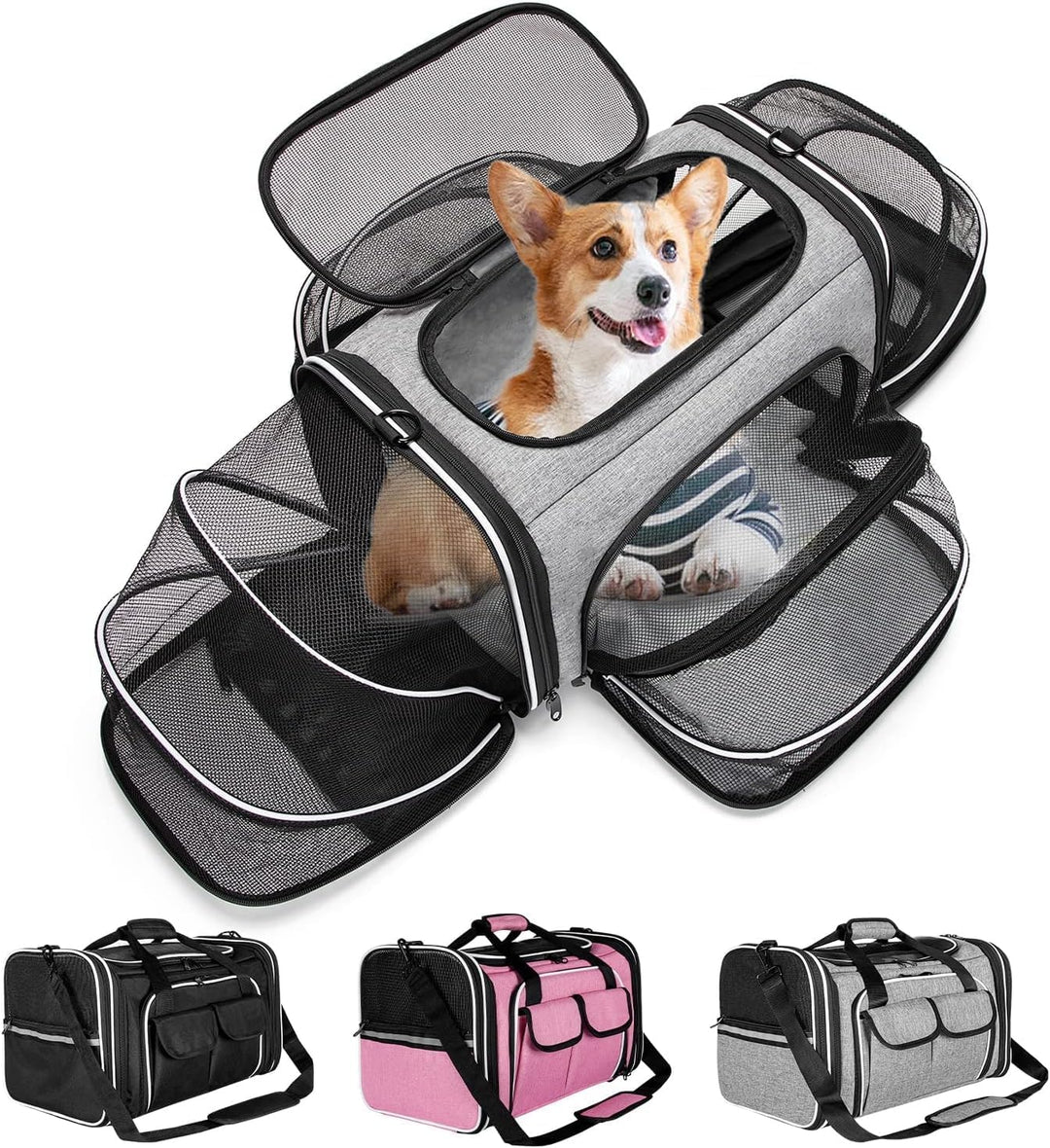 ESTARER Katzen Transportboxen, Faltbare Hundetasche, Atmungsaktive Katzentasche für Katze und Kleine