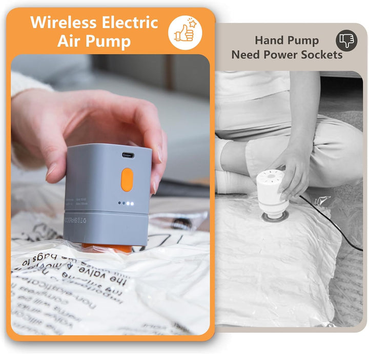 Kabellose tragbare Vakuumpumpe für Vakuumbeutel – 4500 PA Saugkraft, 25W, 1800mAh Akku, USB-C Ladung