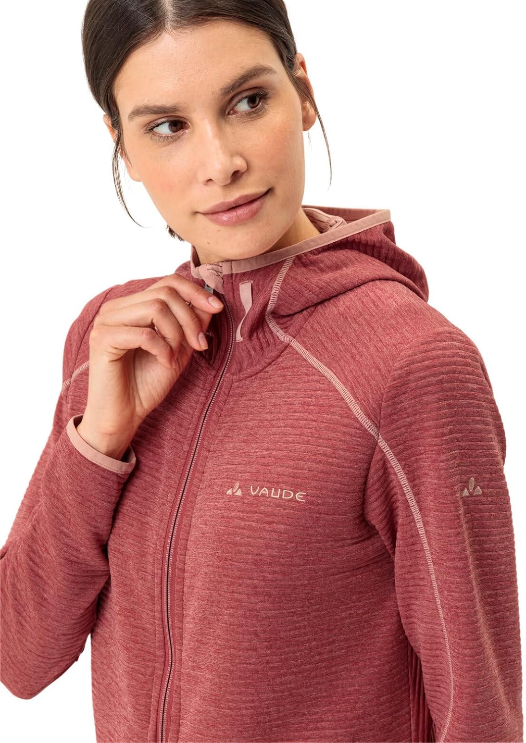 VAUDE Damen Skomer Hiking Jacke Fleecejacke Fleecepullover 36 brick, 36 brick