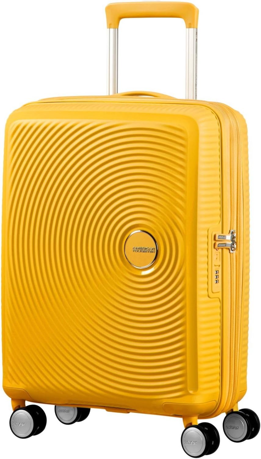 American Tourister Soundbox - Spinner S Erweiterbar Handgepäck, 55 cm, 41 L, Gelb (Golden Yellow) Ge