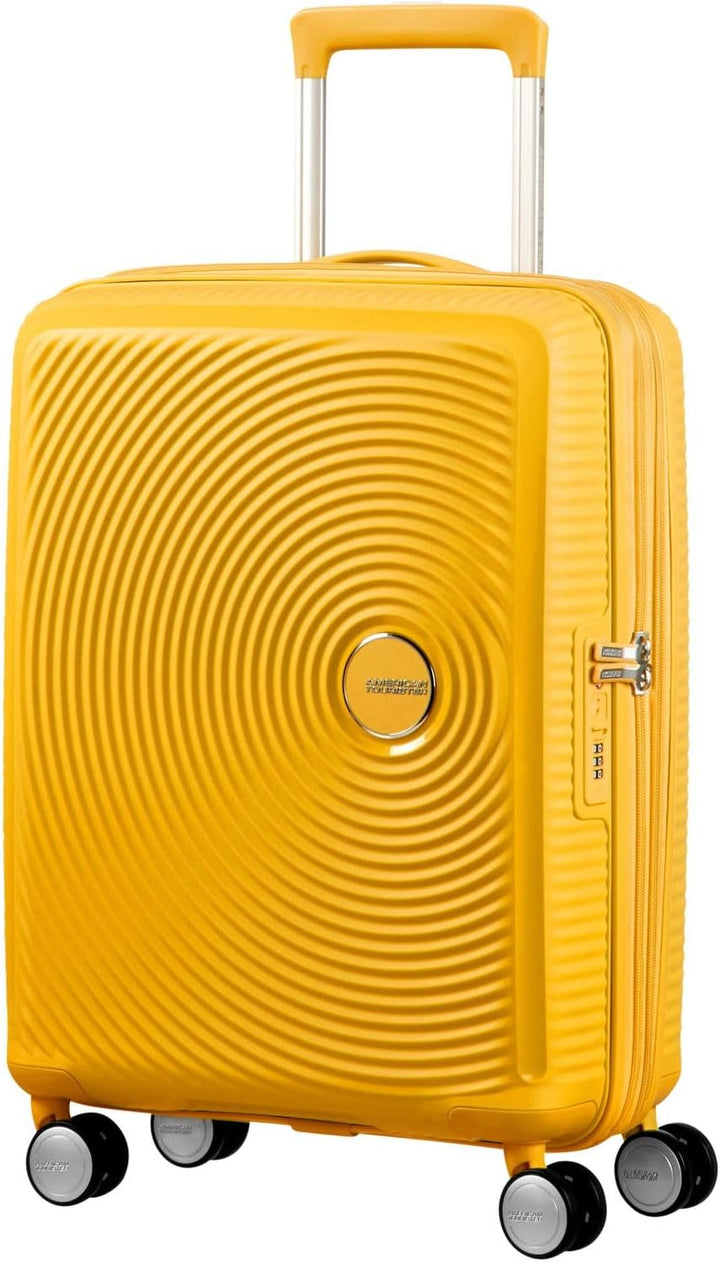 American Tourister Soundbox - Spinner S Erweiterbar Handgepäck, 55 cm, 41 L, Gelb (Golden Yellow) Ge