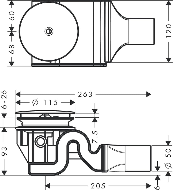 hansgrohe Komplettset für Raindrain'90 XXL Ablaufgarnitur, Chrom