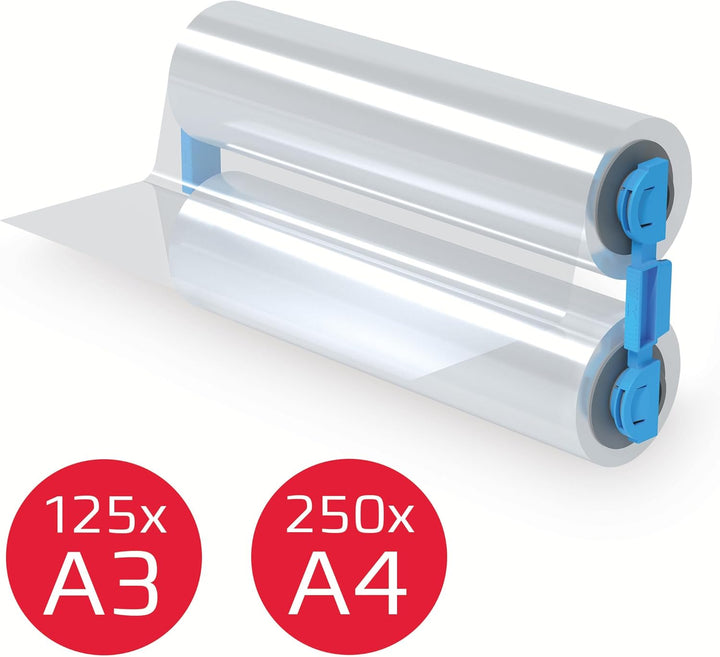 GBC Foton 30 Laminierfolienrolle für Nachfüllkassette, 75 Mikron, laminiert bis zu 250 x A4-Blätter,