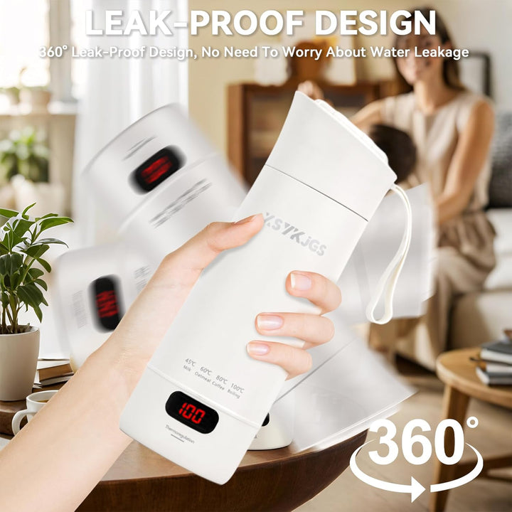 XSYKJGS Reise Wasserkocher Klein, 400ML Mini Tragbarer Elektrische Wassertasse, Schnellkoch BPA-frei