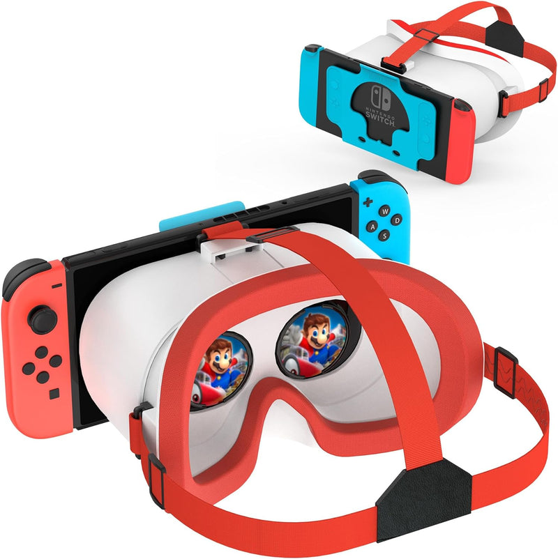 DEVASO VR Brille für Nintendo Switch/Switch OLED mit einstellbaren HD-Linsen, 3D VR (Virtual Reality