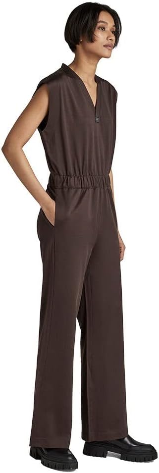 G-STAR Damen Wide Leg V-neck Jumpsuit Jumpsuit XS Braun (chocolat D22370-C813-285), XS Braun (chocol
