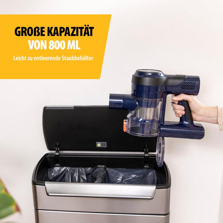 Tristar Kabelloser Staubsauger - Leicht - Abnehmbarer Griff - HEPA-Filter - Langlebiger Akku - 2-in-