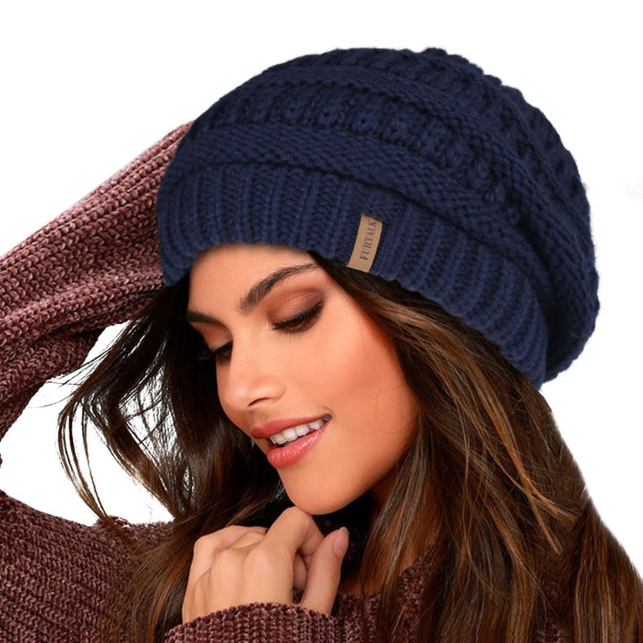 FURTALK Damen Beanie Mütze Warme Wintermütze mit Weichem Innenfutter Gefütterte Strickmütze Einheits