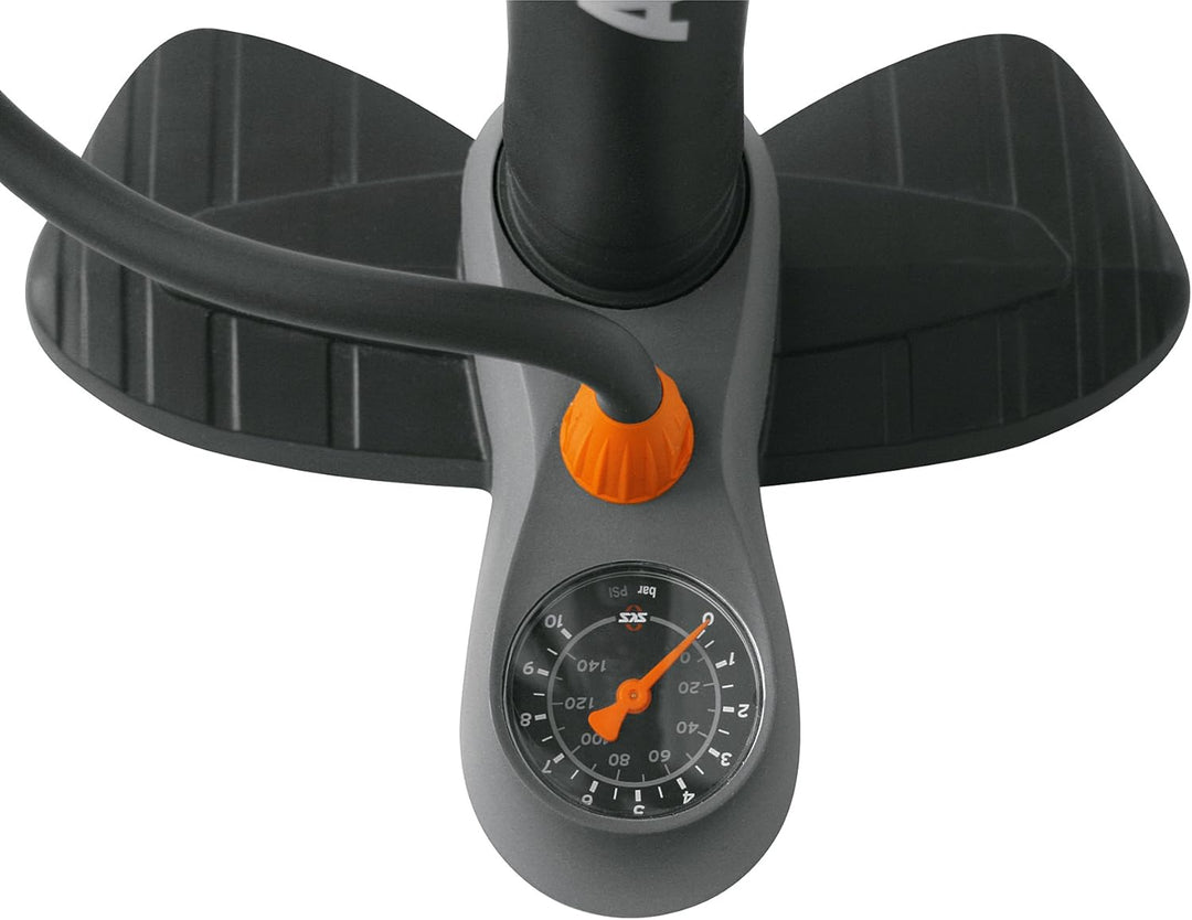 SKS GERMANY AIRCONTROL 8.0 Standpumpe (Luftpumpe für alle Ventilarten, verlängerter Schlauch, Präzis