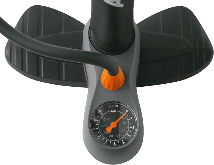 SKS GERMANY AIRCONTROL 8.0 Standpumpe (Luftpumpe für alle Ventilarten, verlängerter Schlauch, Präzis