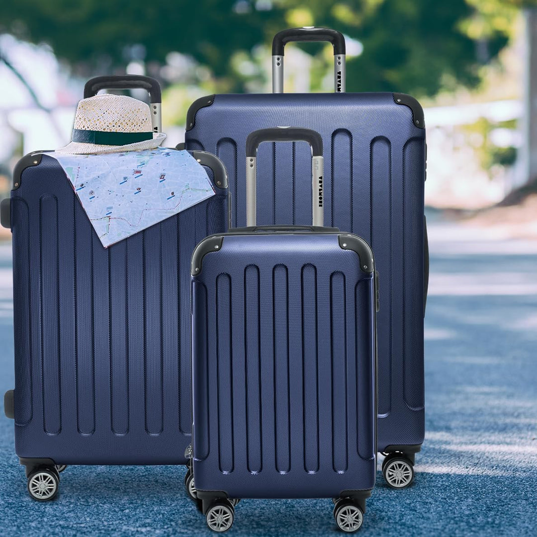 TRVLMORE Kofferset 3 Teilig Hartschale - Koffer & Trolleys Set - Reisekoffer Set 3 Teilig - Koffer S