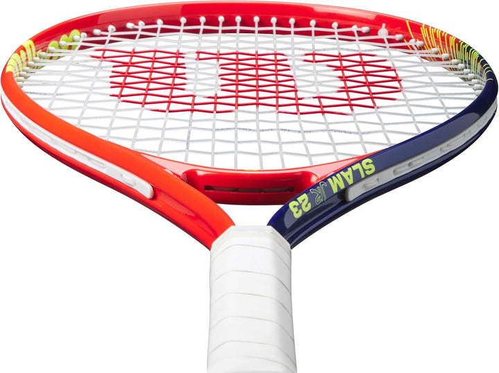Wilson Slam Junior 23 Boys Tennis Racket Red/Yellow Strung 205g L 23", 23"