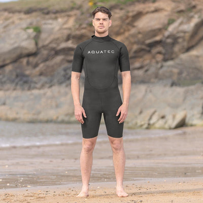 AQUATEC Shorty Neoprenanzug für Herren - 2X Dicke: 2mm & 3/2mm | Hochwertige Neoprenanzug für Herren