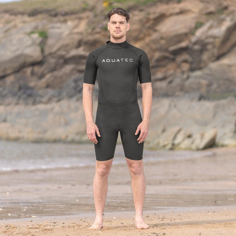 AQUATEC Shorty Neoprenanzug für Herren - 2X Dicke: 2mm & 3/2mm | Hochwertige Neoprenanzug für Herren