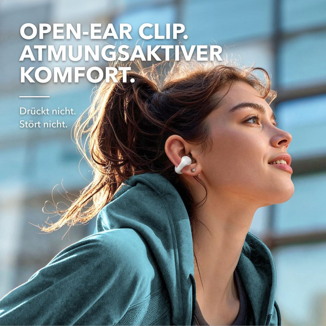 soundcore C30i by Anker, Open-Ear Earbuds, Clip On Kopfhörer, Leichtes Design, Stabiler Halt, Abnehm