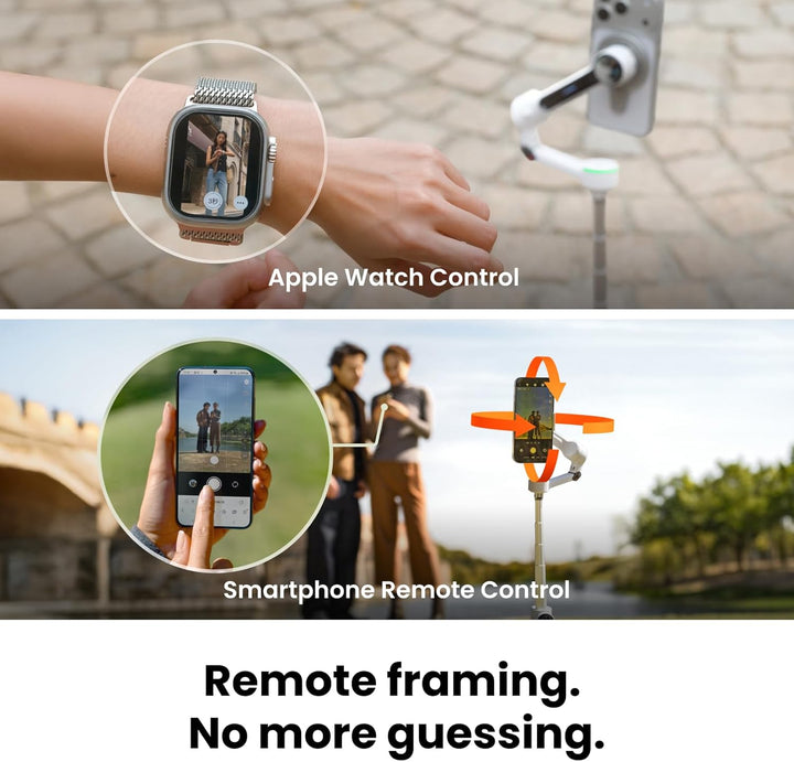 Insta360 Flow 2 Pro Grau - Faltbarer AI Gimbal, Tracking in 200+ Apps mit Apple DockKit, Multi-Perso