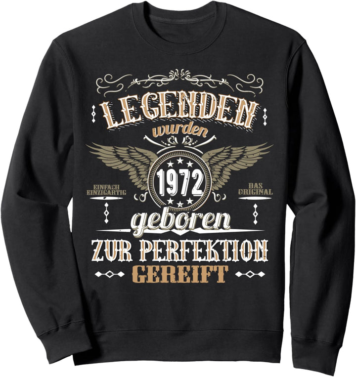 Vintage 1972, 50. Geburtstag Geschenk Mann, 50 Jahre Legende Sweatshirt