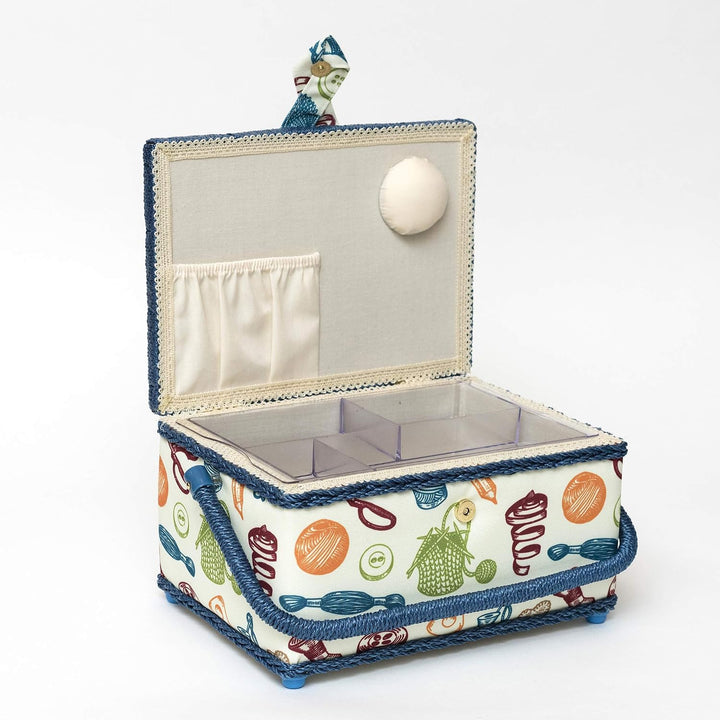 Korbond Nähkorb – Standard – Habby Dreams Design – 14,5 cm x 19 cm x 26 cm Mehrfarbig 19 x 32 x 15 c