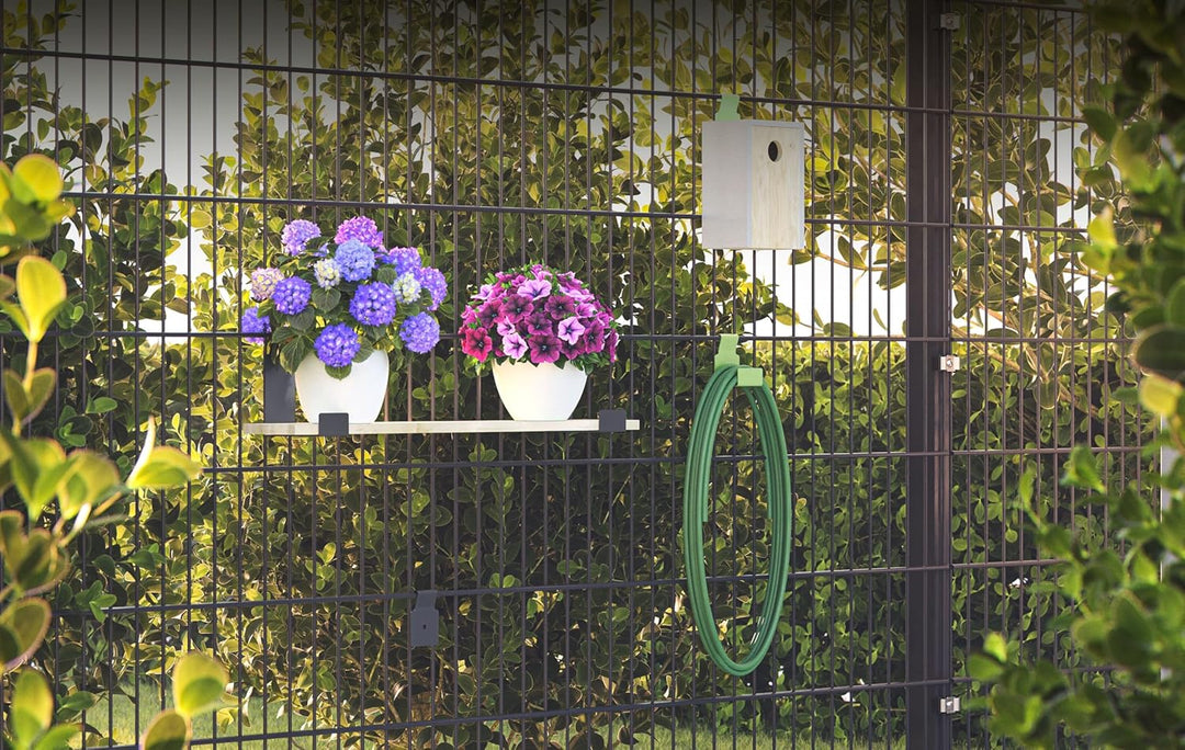 Alberts 825126 Dekorhaken für Doppelstabmatten - Gr. S - sendzimirverzinkt - gelbgrün - kunststoffbe