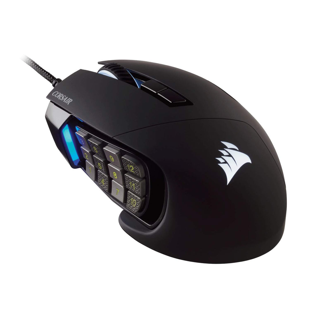 Corsair, USB, Scimitar Pro RGB – MMO Gaming Maus – 16.000 DPI optischer Sensor – 12 programmierbare