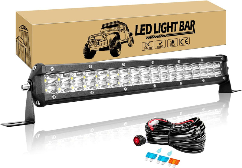 Willpower 15 Zoll 38CM 108W Led Arbeitsscheinwerfer Bar mit Kabelbaum Spot Led Scheinwerfer 12V 24V
