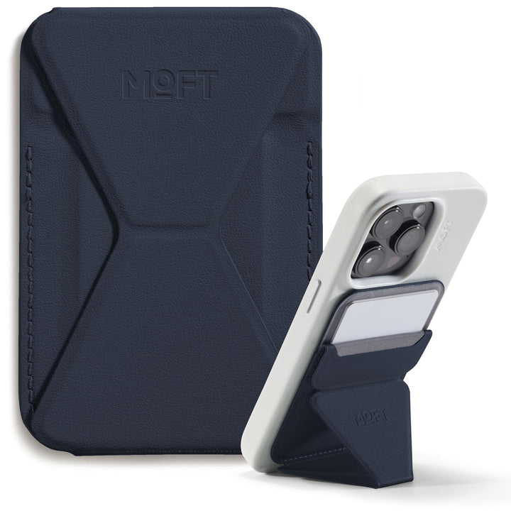 MOFT Magnetische Wallet Ständer für iPhone 15/14/13/12 Serie Kompatibel mit MagSafe, MOVAS Vegan Led